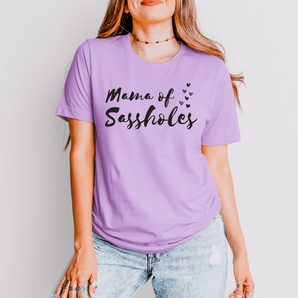 Mama of Sassholes Women's T-Shirt - Sassy & Proud Mama Tee - Funny Graphic Tee by Sasshole® Clothing