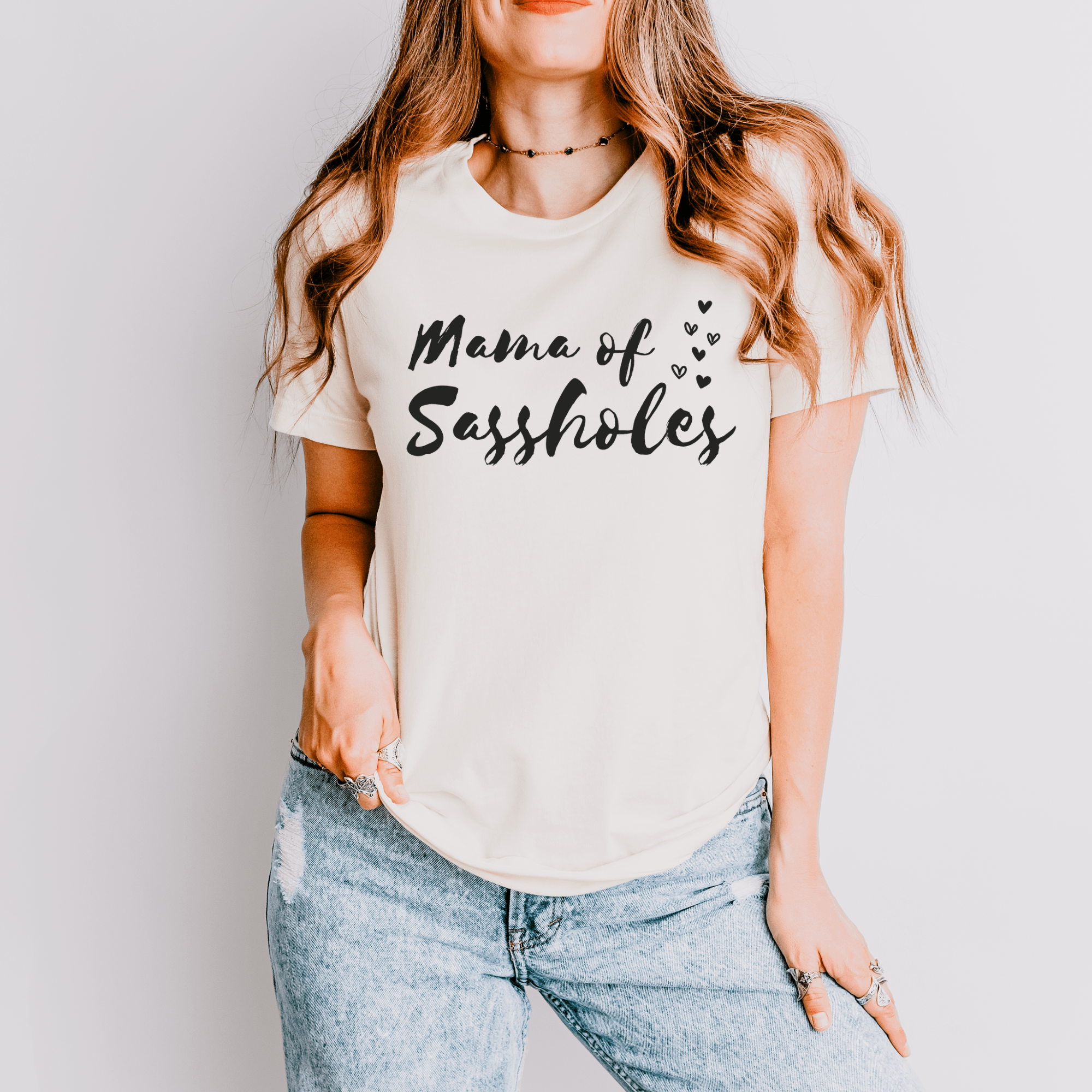 Image of Mama of Sassholes Women's T-Shirt - Sassy & Proud Mama Tee - Funny Graphic Tee by Sasshole® Clothing