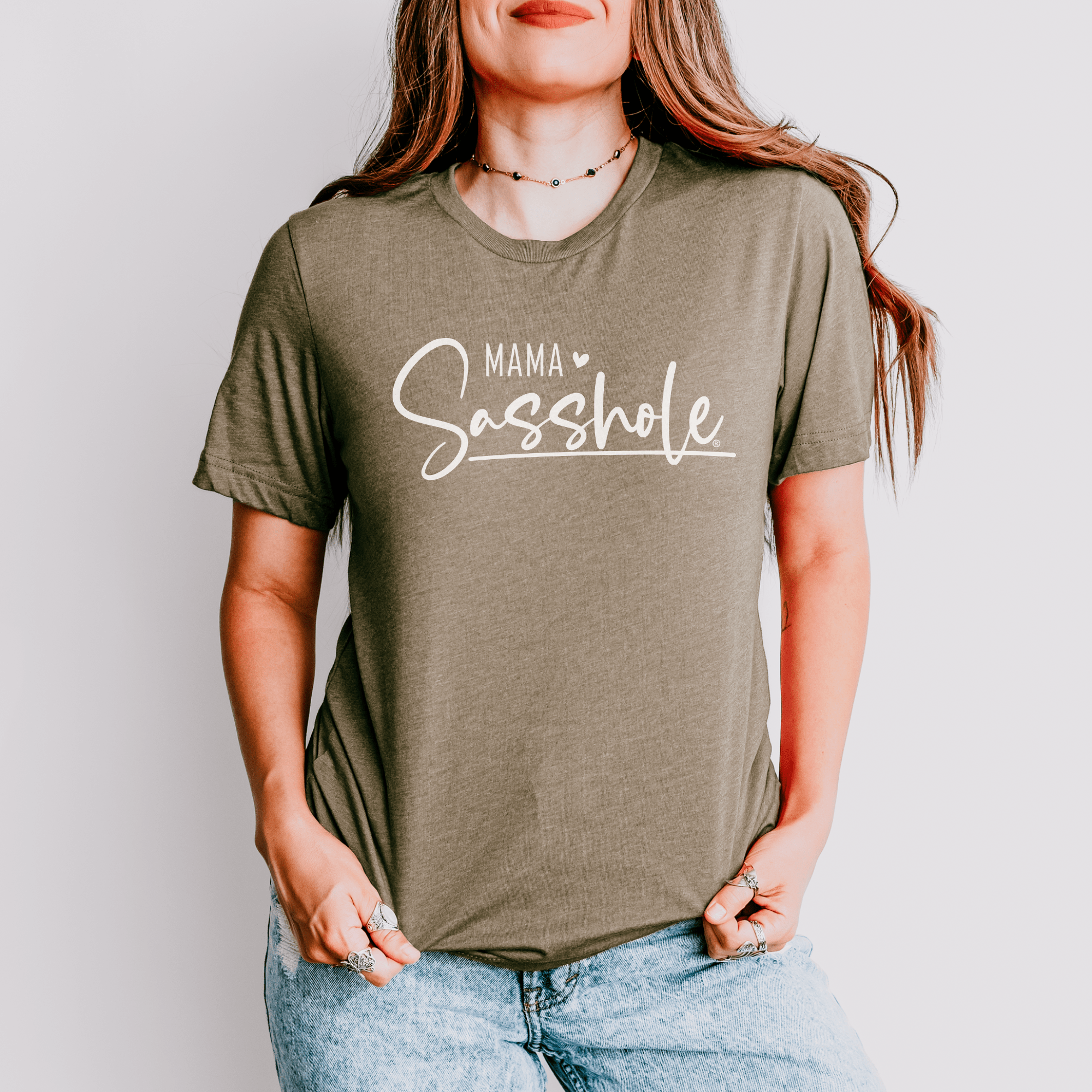 Image of Mama Sasshole®: Raising Sass in Style Funny Women's T-shirt - Funny Graphic Tee by Sasshole® Clothing
