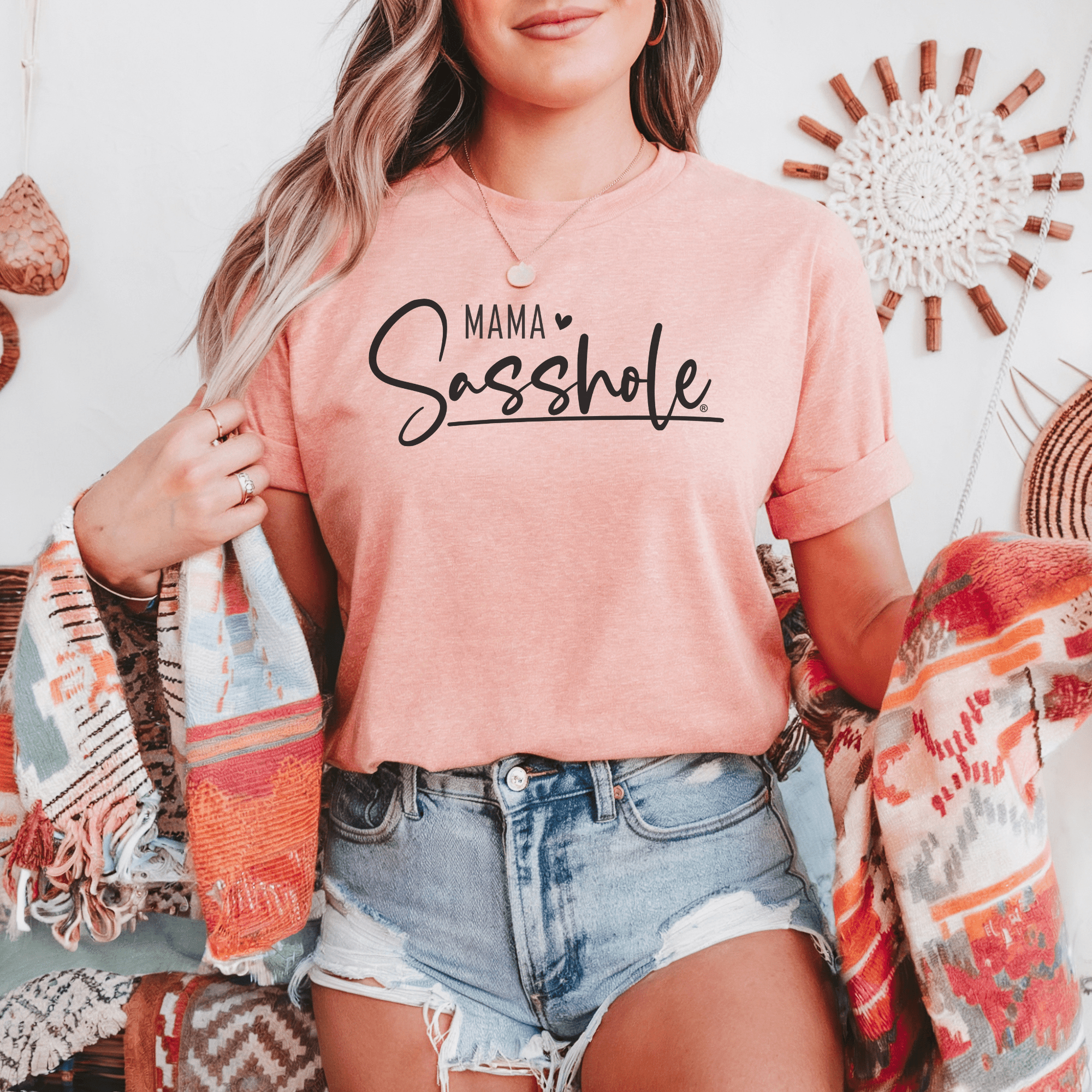 Image of Mama Sasshole®: Raising Sass in Style Funny Women's T-shirt - Funny Graphic Tee by Sasshole® Clothing