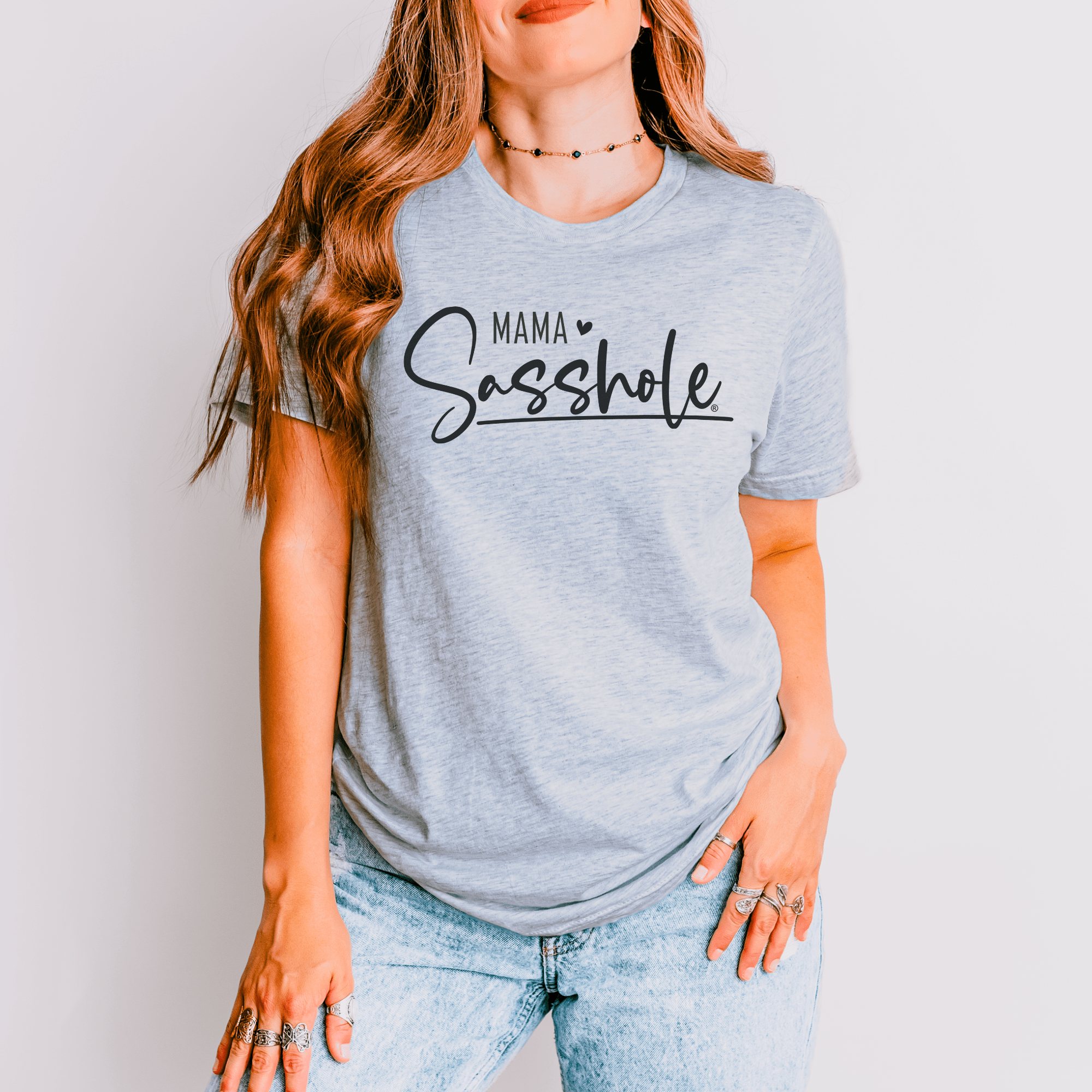 Image of Mama Sasshole®: Raising Sass in Style Funny Women's T-shirt - Funny Graphic Tee by Sasshole® Clothing