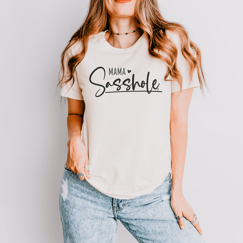 Mama Sasshole®: Raising Sass in Style Funny Women's T-shirt - Funny Graphic Tee by Sasshole® Clothing