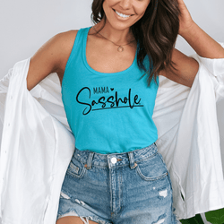 Image of Mama Sasshole® Women's Tank Top - Bold, Fun, and Full of Sass - Funny Graphic Tee by Sasshole® Clothing