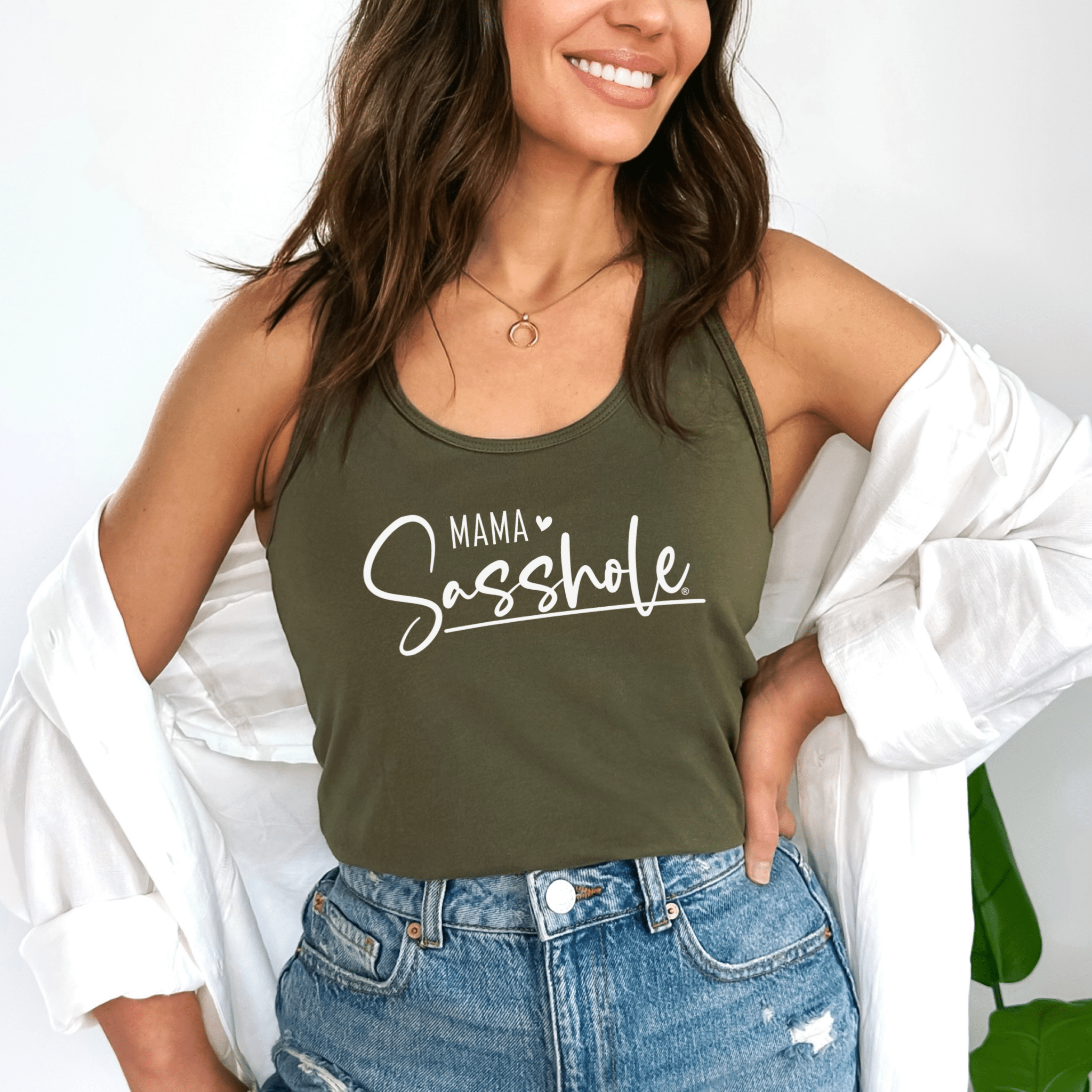 Image of Mama Sasshole® Women's Tank Top - Bold, Fun, and Full of Sass - Funny Graphic Tee by Sasshole® Clothing