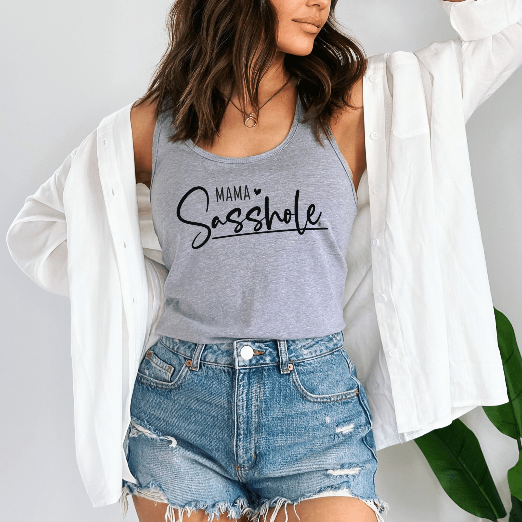 Image of Mama Sasshole® Women's Tank Top - Bold, Fun, and Full of Sass - Funny Graphic Tee by Sasshole® Clothing