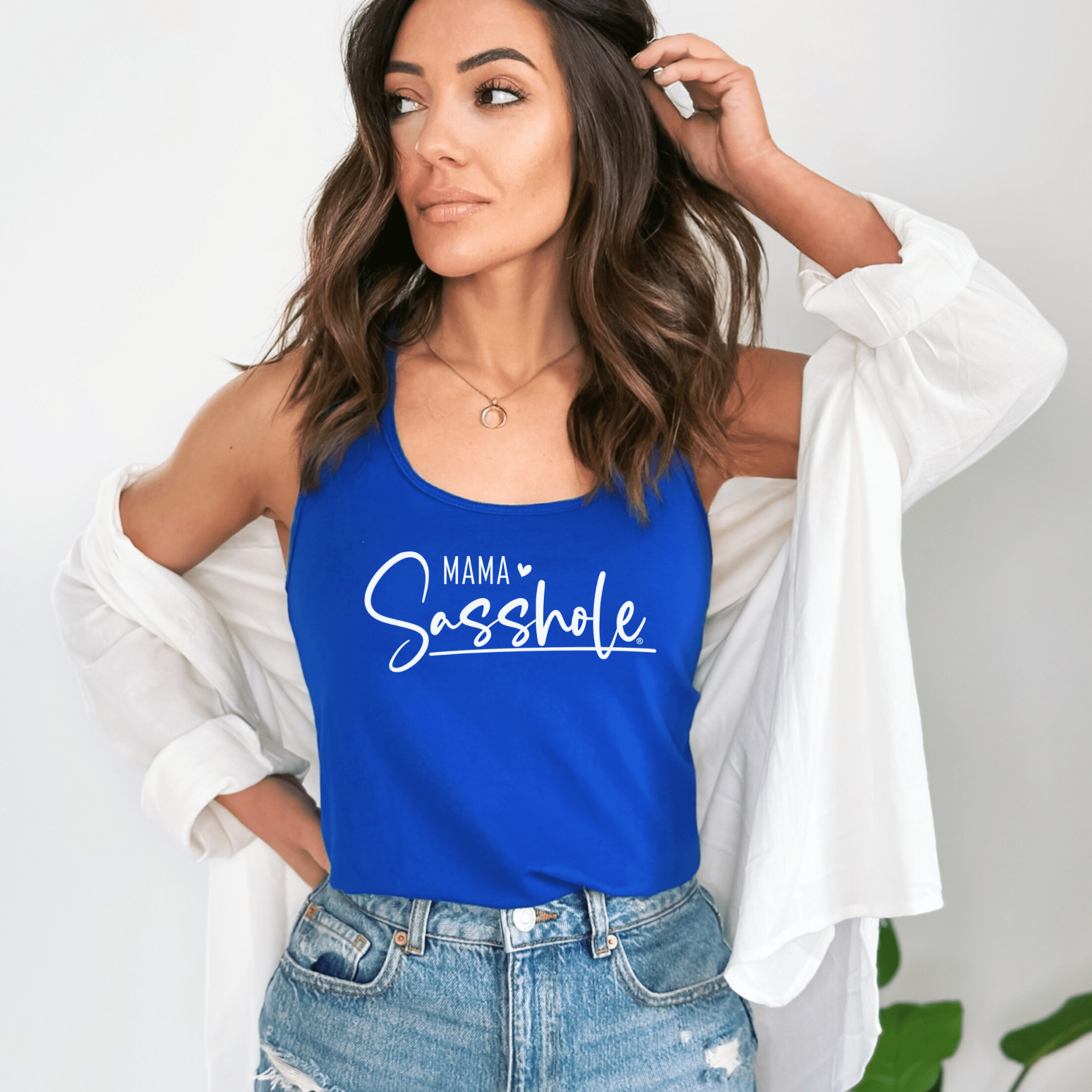 Image of Mama Sasshole® Women's Tank Top - Bold, Fun, and Full of Sass - Funny Graphic Tee by Sasshole® Clothing