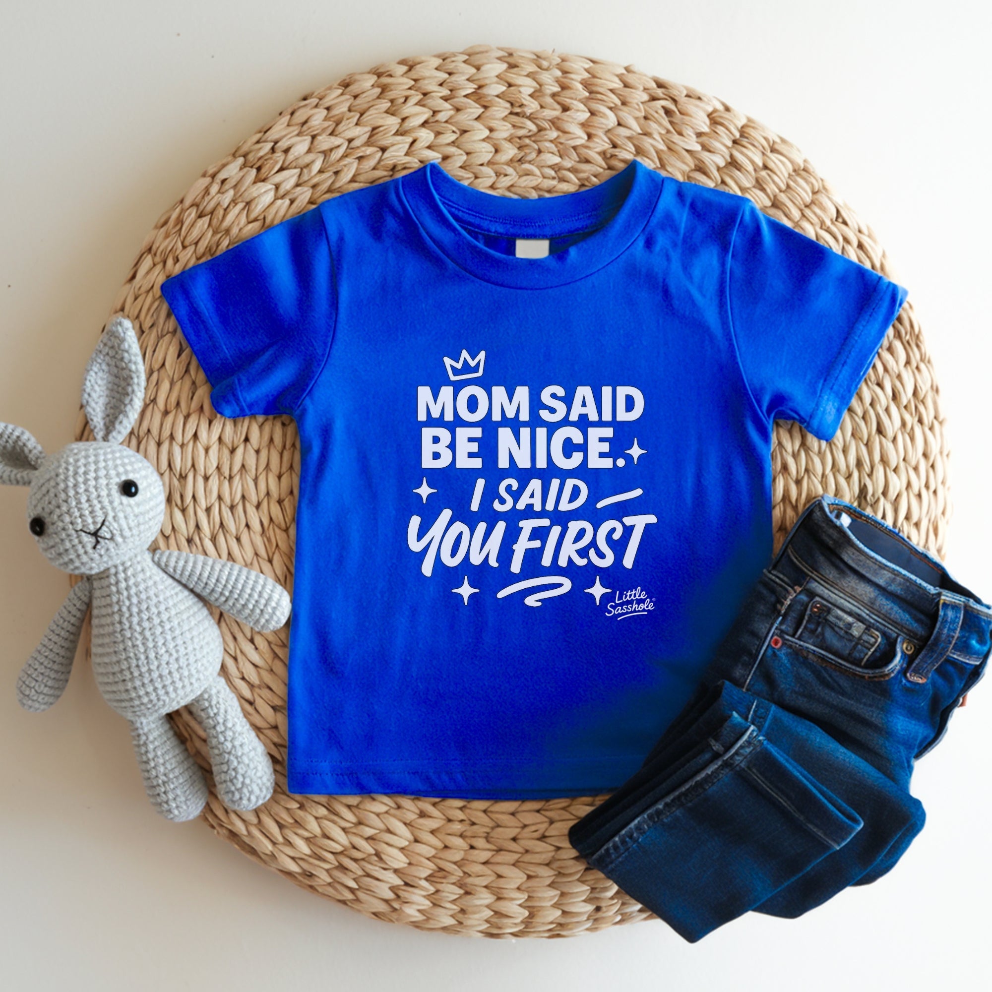 Image of Mom Said Be Nice - I Said You First | Cute Toddler Tshirts | Sasshole Shirt | Funny Kids Shirt | Toddler Girl Gift | Girls Graphic Tee - Funny Graphic Tee by Sasshole® Clothing