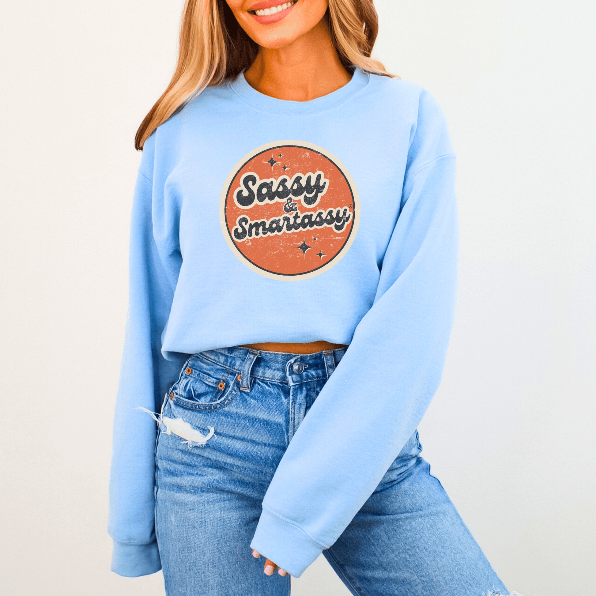Retro Rebel: Sassy & Smartassy® Vintage Vibes '70s Women's Sweatshirt - Funny Graphic Tee by Sasshole® Clothing