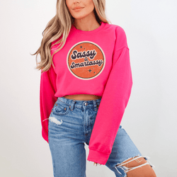 Image of Retro Rebel: Sassy & Smartassy® Vintage Vibes '70s Women's Sweatshirt - Funny Graphic Tee by Sasshole® Clothing