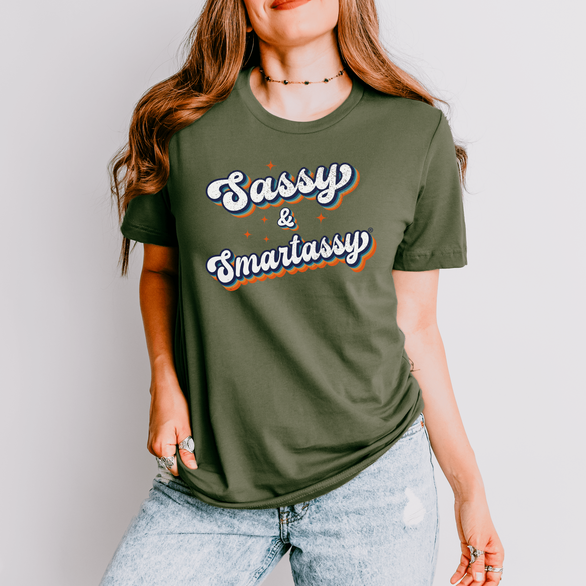 Image of Retro Sass: Sassy & Smartassy® Women's Tee - Funny Graphic Tee by Sasshole® Clothing