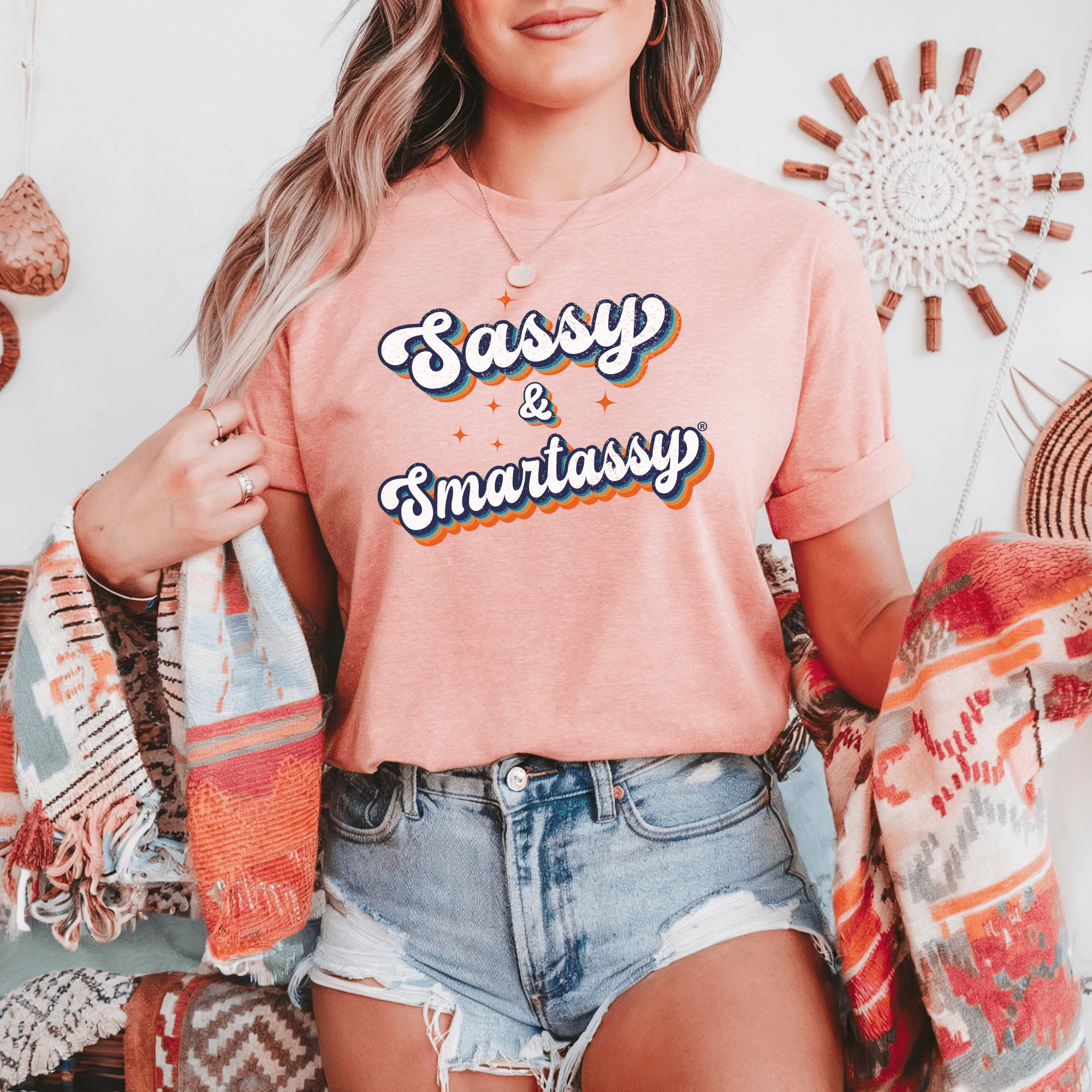 Image of Retro Sass: Sassy & Smartassy® Women's Tee - Funny Graphic Tee by Sasshole® Clothing