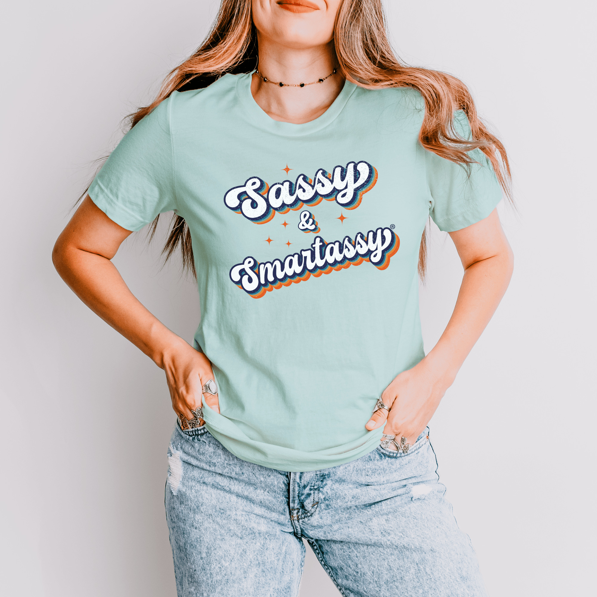 Image of Retro Sass: Sassy & Smartassy® Women's Tee - Funny Graphic Tee by Sasshole® Clothing
