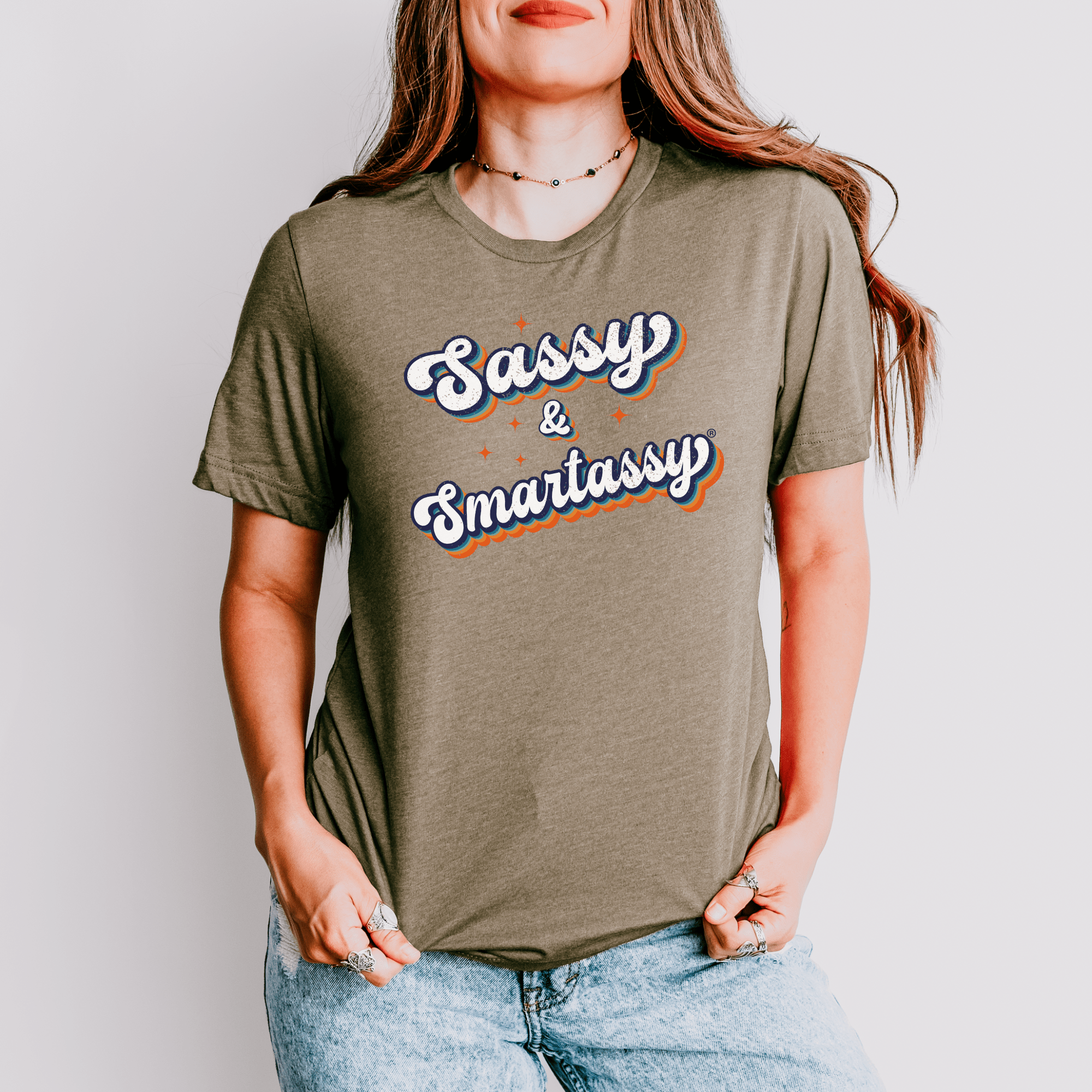 Image of Retro Sass: Sassy & Smartassy® Women's Tee - Funny Graphic Tee by Sasshole® Clothing