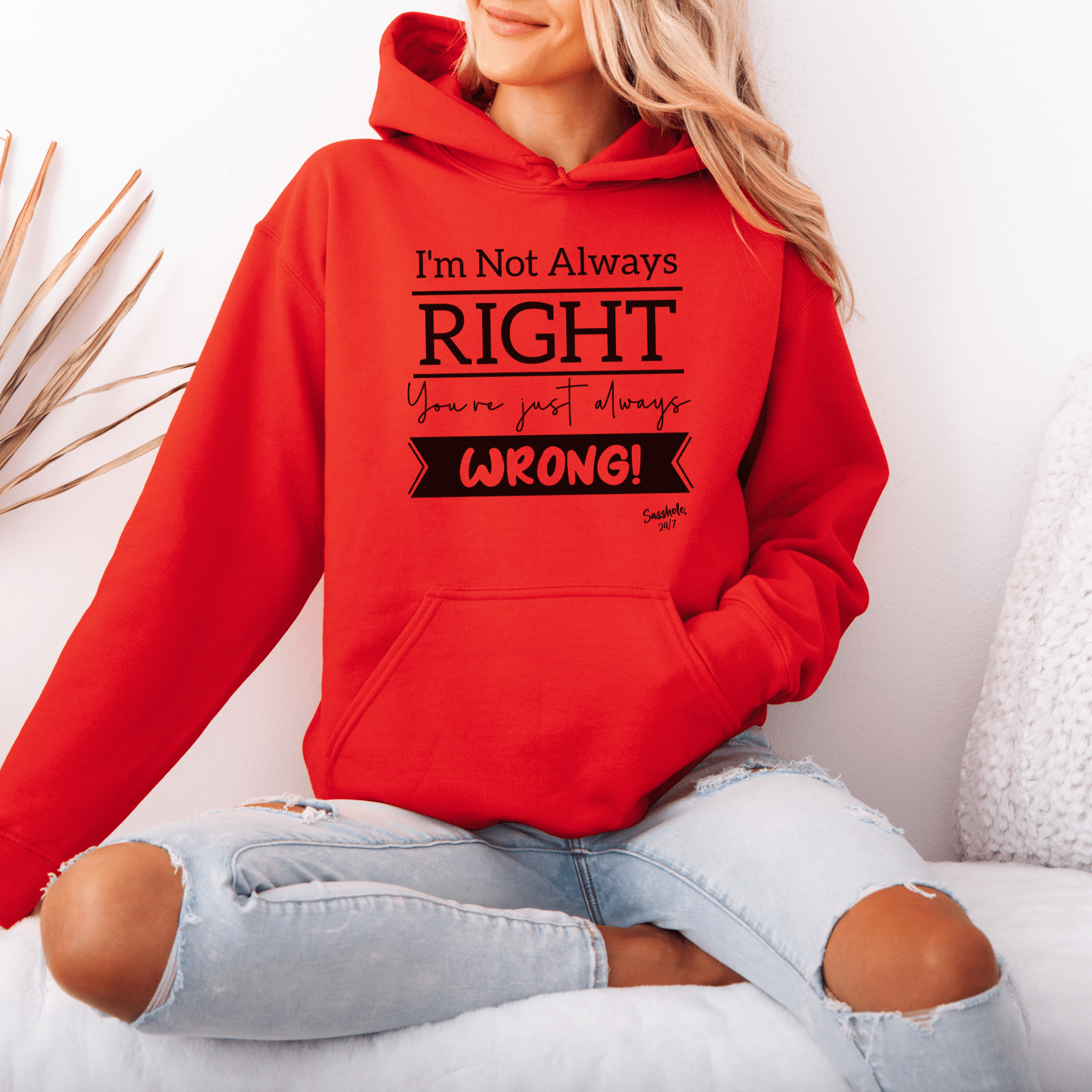 Image of Righteous Humor Hoodies: The Truth? You're Wrong! Women's Sasshole® Hoodie - Funny Graphic Tee by Sasshole® Clothing