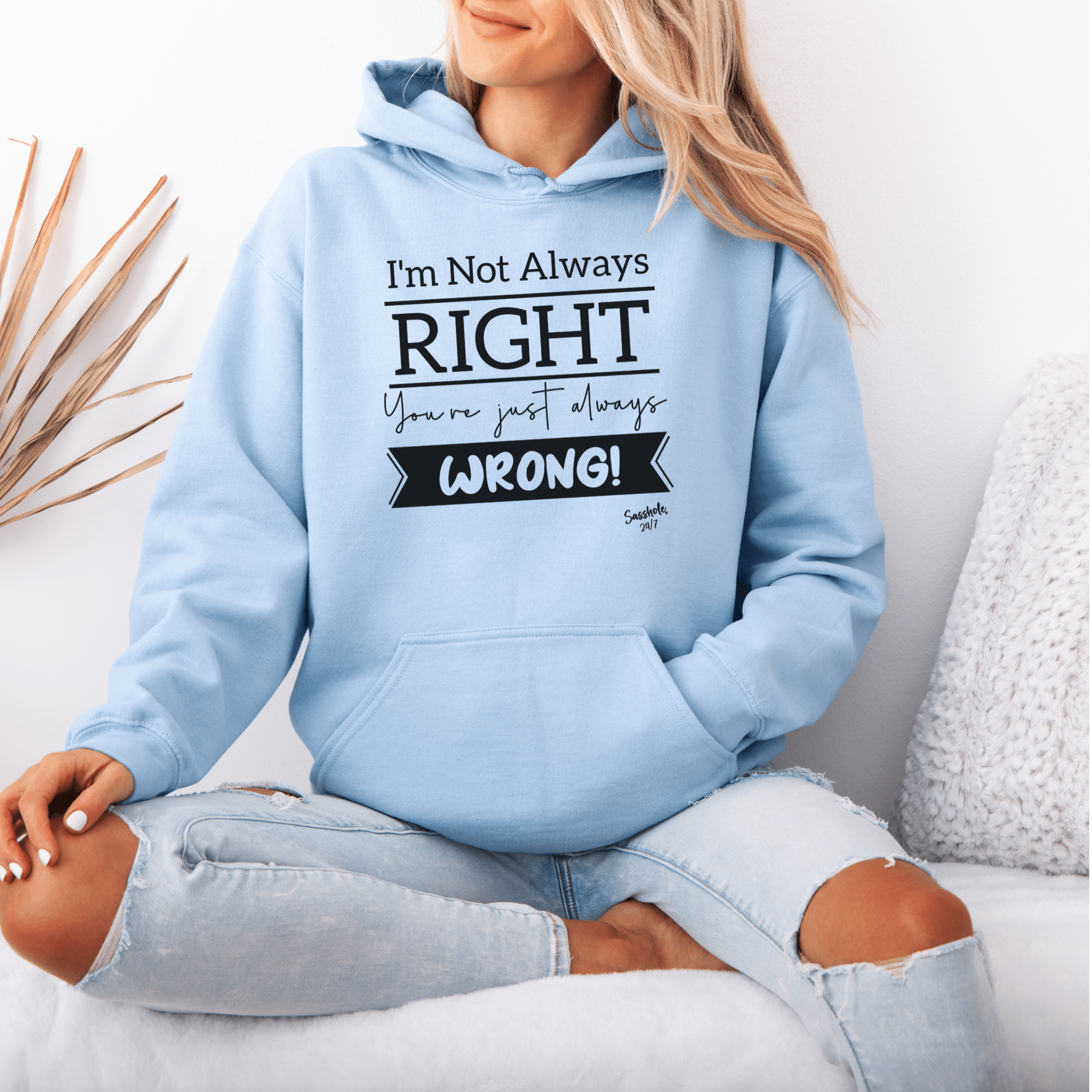Image of Righteous Humor Hoodies: The Truth? You're Wrong! Women's Sasshole® Hoodie - Funny Graphic Tee by Sasshole® Clothing