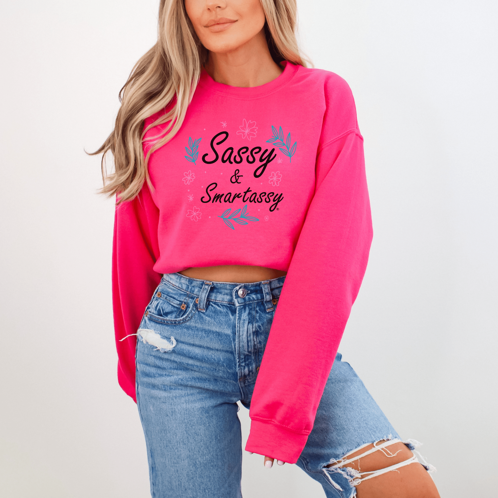 Image of Sass Alert: Sassy & Smartassy® Women's Sweatshirt - Funny Graphic Tee by Sasshole® Clothing