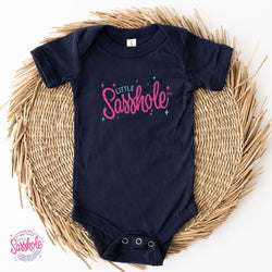 Image of Sass and Style Unite: Little Sasshole™ Baby Onesie® - Funny Graphic Tee by Sasshole® Clothing