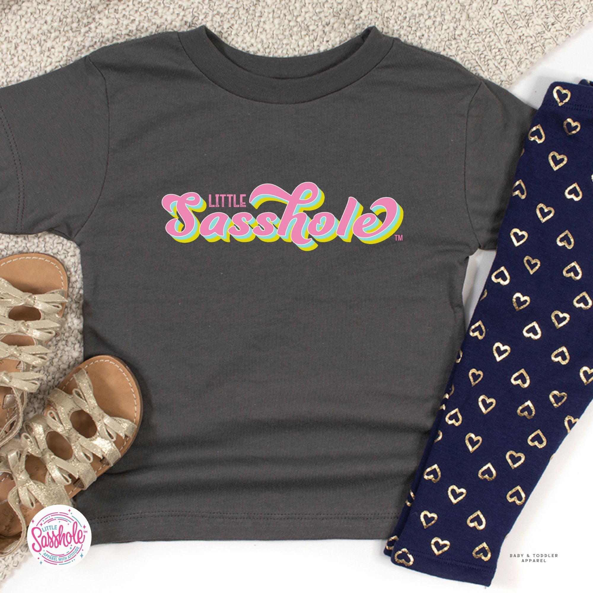 Image of Sass in Small Packages: Little Sasshole™ Toddler Shirt - Funny Graphic Tee by Sasshole® Clothing