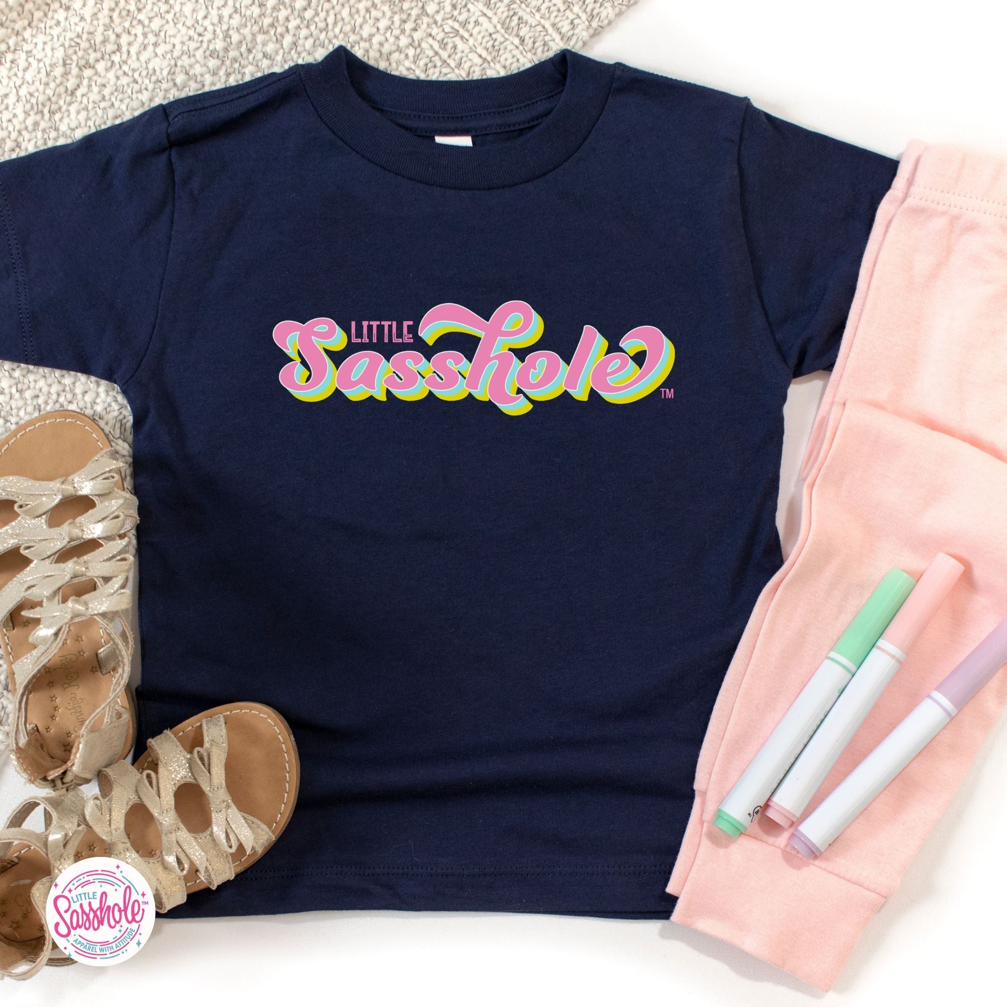 Image of Sass in Small Packages: Little Sasshole™ Toddler Shirt - Funny Graphic Tee by Sasshole® Clothing