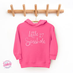 Image of Sass Master in Training: Little Sasshole™ Sassy Toddler Hoodie - Funny Graphic Tee by Sasshole® Clothing