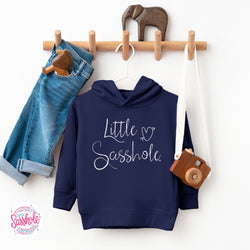 Image of Sass Master in Training: Little Sasshole™ Sassy Toddler Hoodie - Funny Graphic Tee by Sasshole® Clothing