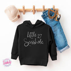 Image of Sass Master in Training: Little Sasshole™ Sassy Toddler Hoodie - Funny Graphic Tee by Sasshole® Clothing