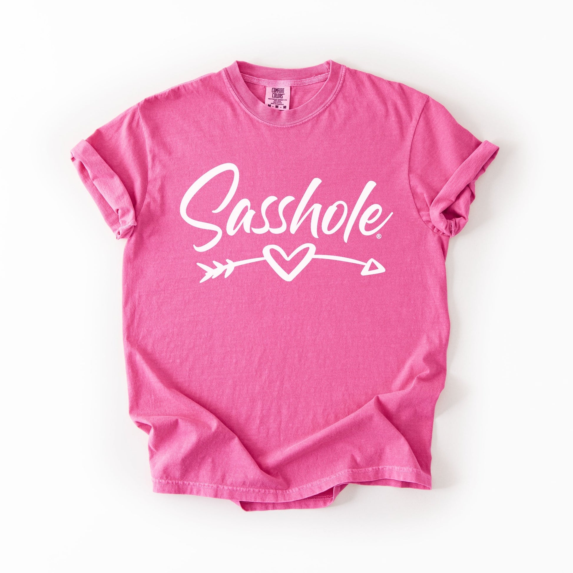 Sasshole® Arrow Heart T-Shirt – Funny, Flirty, and Bold Graphic Tee for Women – Comfort Color T-shirts - Funny Graphic Tee by Sasshole® Clothing