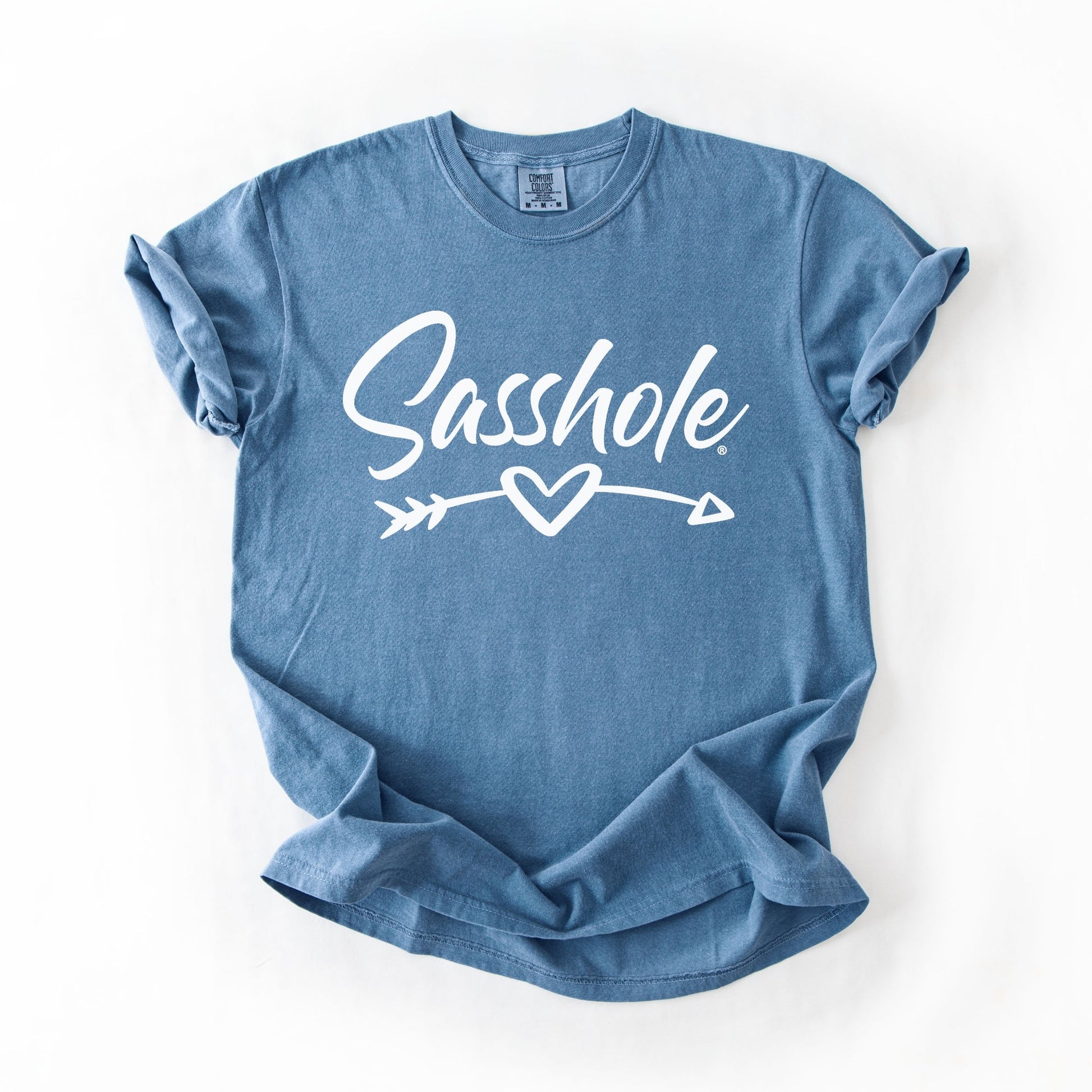 Sasshole® Arrow Heart T-Shirt – Funny, Flirty, and Bold Graphic Tee for Women – Comfort Color T-shirts - Funny Graphic Tee by Sasshole® Clothing