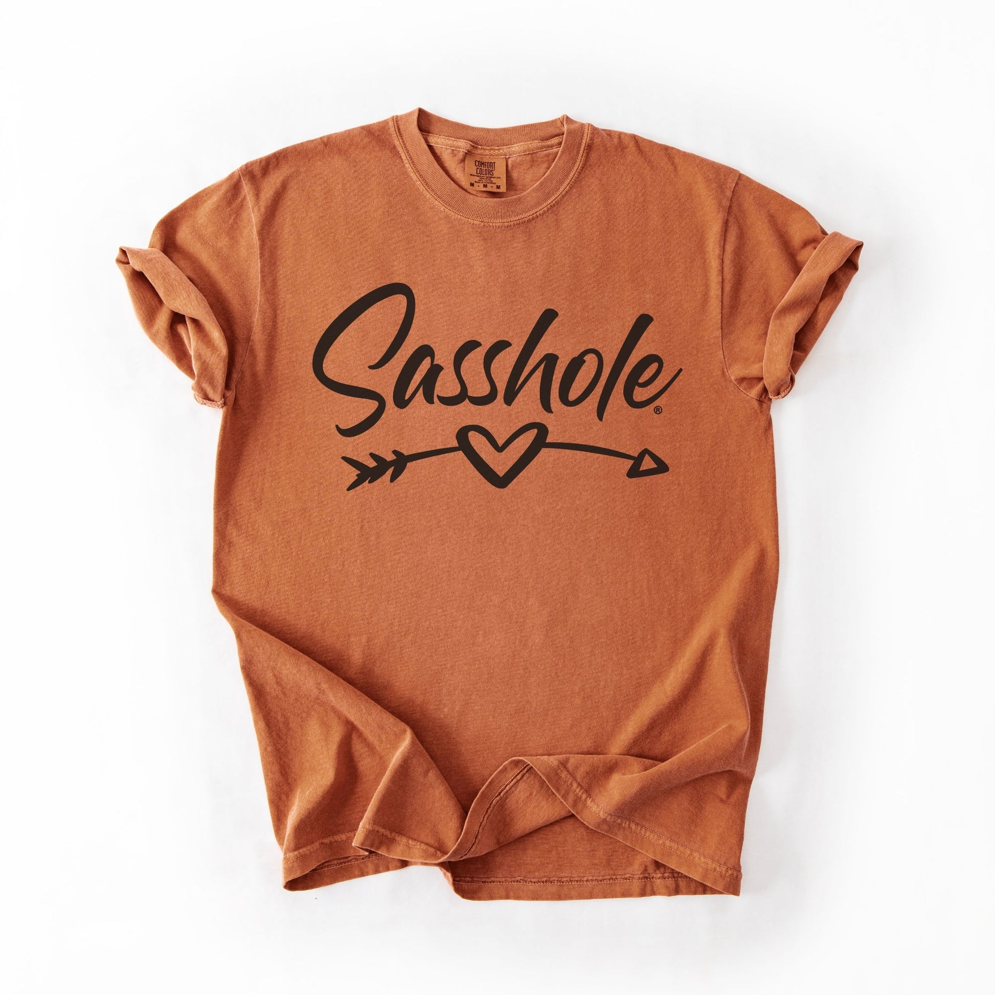 Sasshole® Arrow Heart T-Shirt – Funny, Flirty, and Bold Graphic Tee for Women – Comfort Color T-shirts - Funny Graphic Tee by Sasshole® Clothing