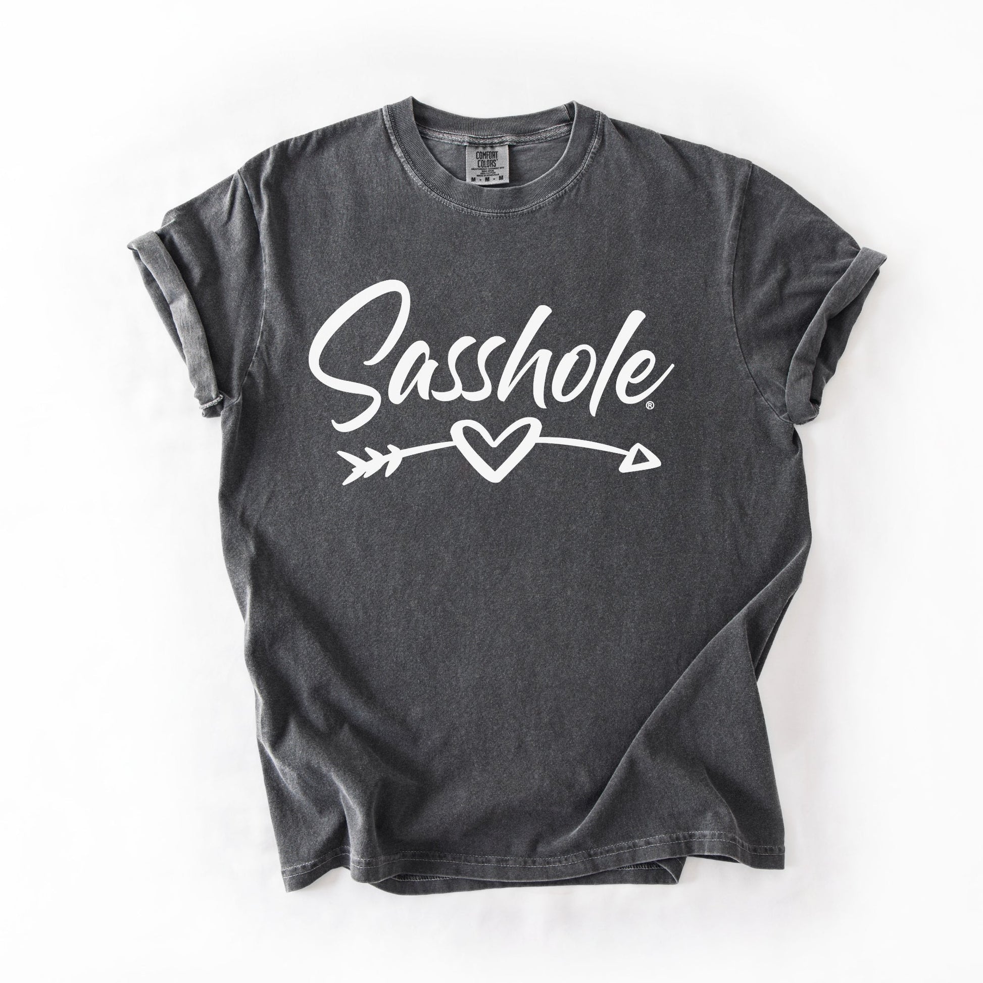 Sasshole® Arrow Heart T-Shirt – Funny, Flirty, and Bold Graphic Tee for Women – Comfort Color T-shirts - Funny Graphic Tee by Sasshole® Clothing
