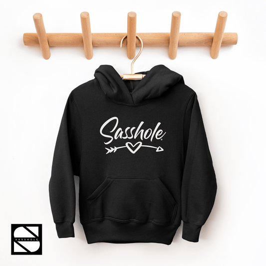 Sasshole® Attitude Unleashed: Youth Girls Hoodie - Funny Graphic Tee by Sasshole® Clothing