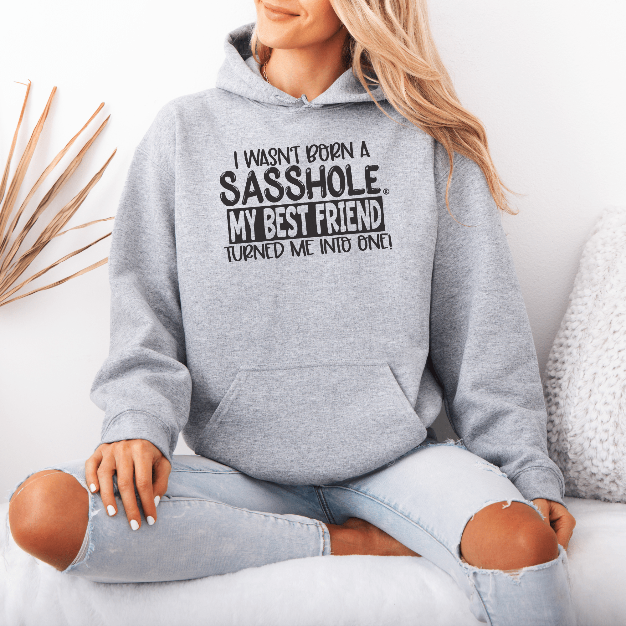 Image of Sasshole® Best Friend Edition - Women's Hoodie - Funny Graphic Tee by Sasshole® Clothing