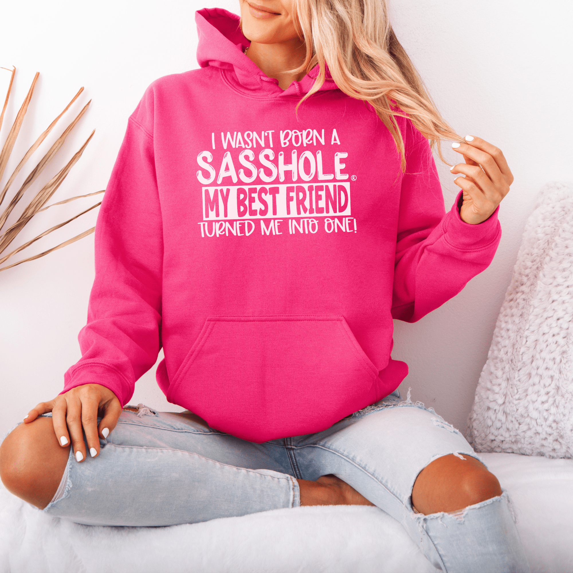 Image of Sasshole® Best Friend Edition - Women's Hoodie - Funny Graphic Tee by Sasshole® Clothing