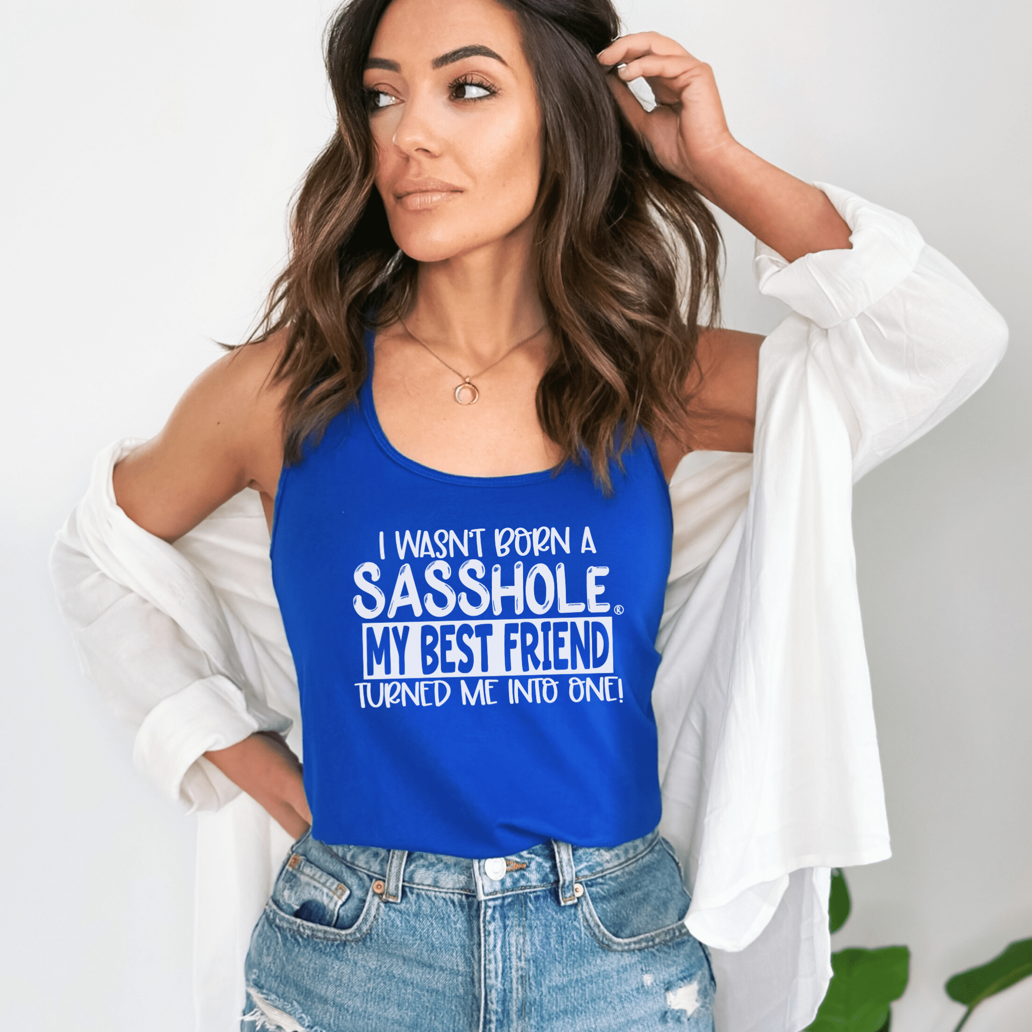 Image of Sasshole® Bestie Women's Tank Top – The Friendship Upgrade - Funny Graphic Tee by Sasshole® Clothing