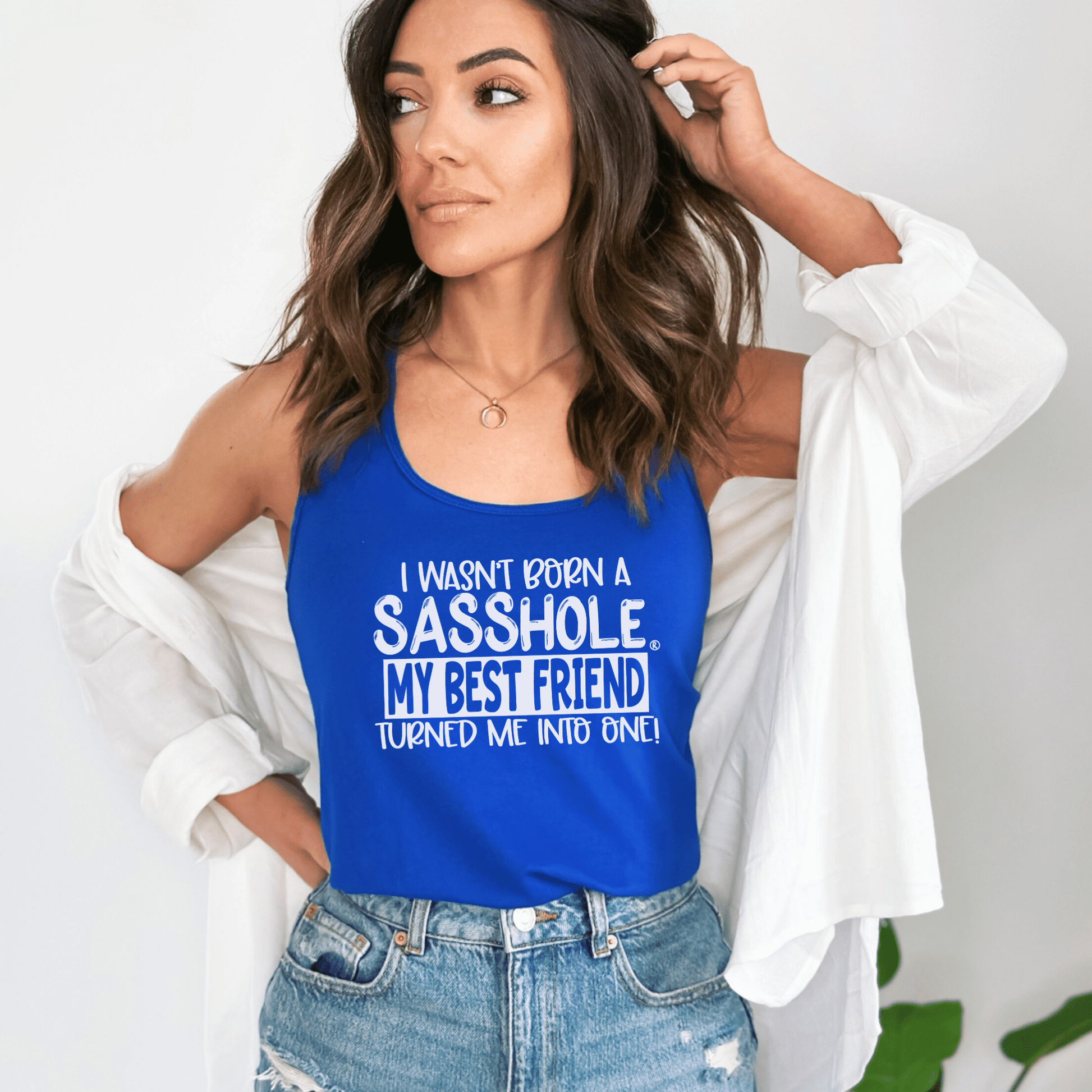 Sasshole® Bestie Women's Tank Top – The Friendship Upgrade - Funny Graphic Tee by Sasshole® Clothing
