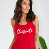 Sasshole® Bold Script Women's Tank Top - Confidently Chic - Funny Graphic Tee by Sasshole® Clothing