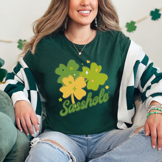 Sasshole® Charm School: Irish Edition St. Paddy's Day Women's Shirt - Funny Graphic Tee by Sasshole® Clothing