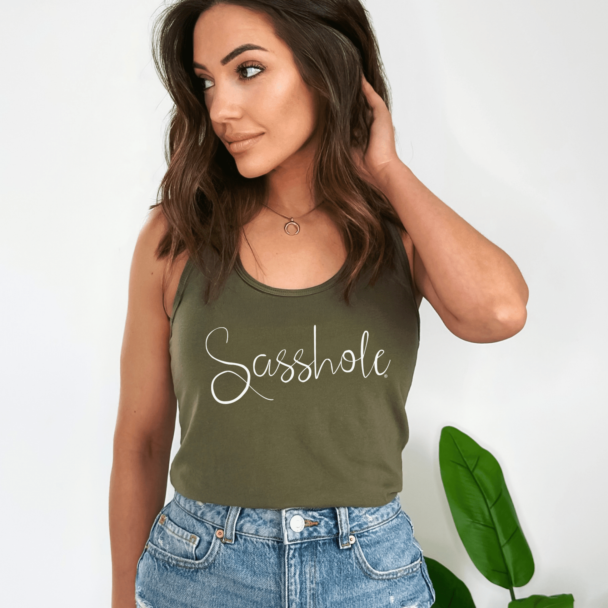 Sasshole® Elegant Script Women's Tank Top - Sassy & Sophisticated - Funny Graphic Tee by Sasshole® Clothing