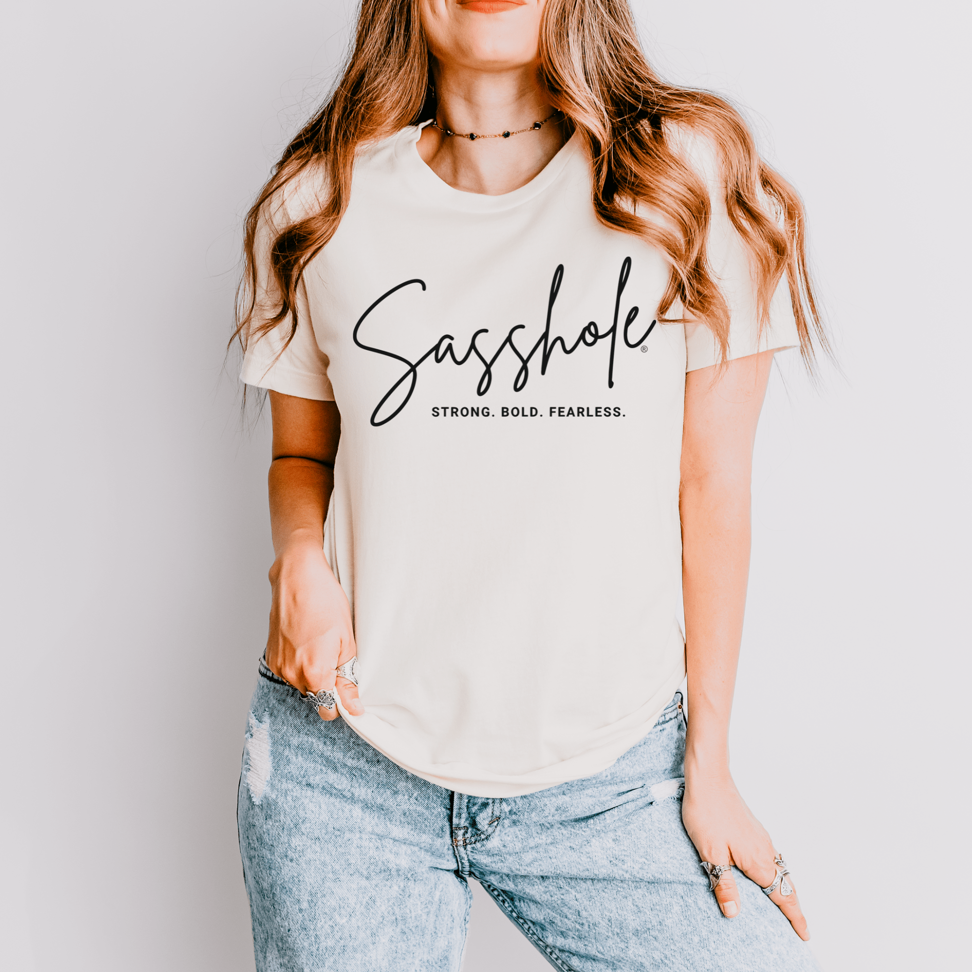 Image of Sasshole® Empowerment Shirt - Strong, Bold, Fearless Women's T-shirt - Funny Graphic Tee by Sasshole® Clothing