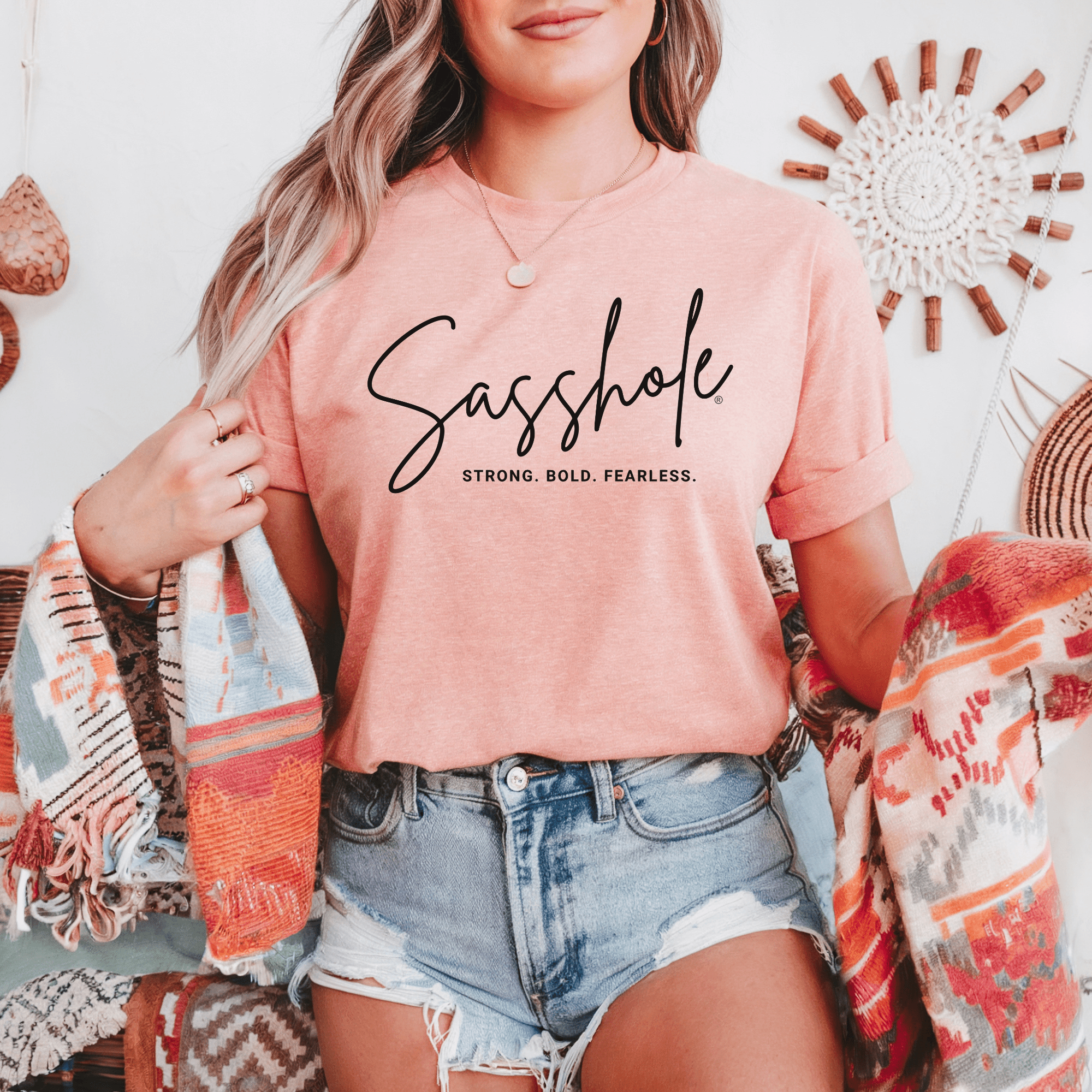 Image of Sasshole® Empowerment Shirt - Strong, Bold, Fearless Women's T-shirt - Funny Graphic Tee by Sasshole® Clothing