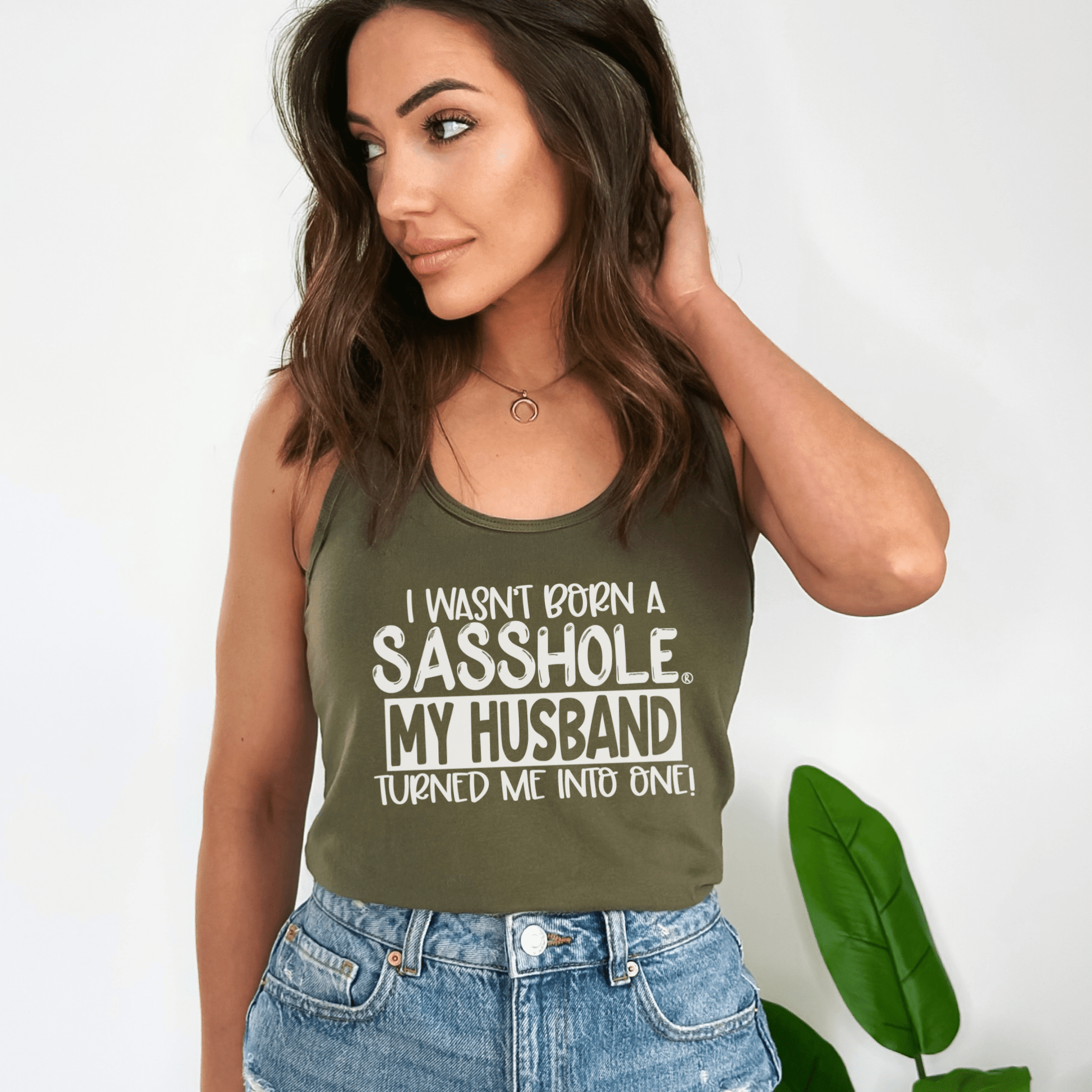 Sasshole® Husband - Inspired Women's Tank Top – For the Witty Wife - Funny Graphic Tee by Sasshole® Clothing