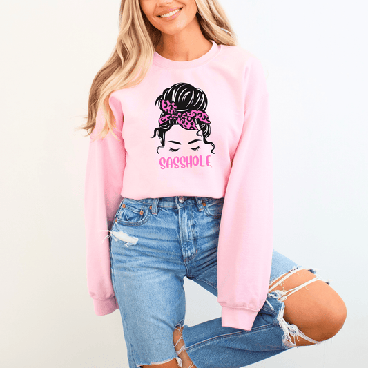 Sasshole® Icon Women's Sweatshirt - Fierce & Fabulous - Funny Graphic Tee by Sasshole® Clothing