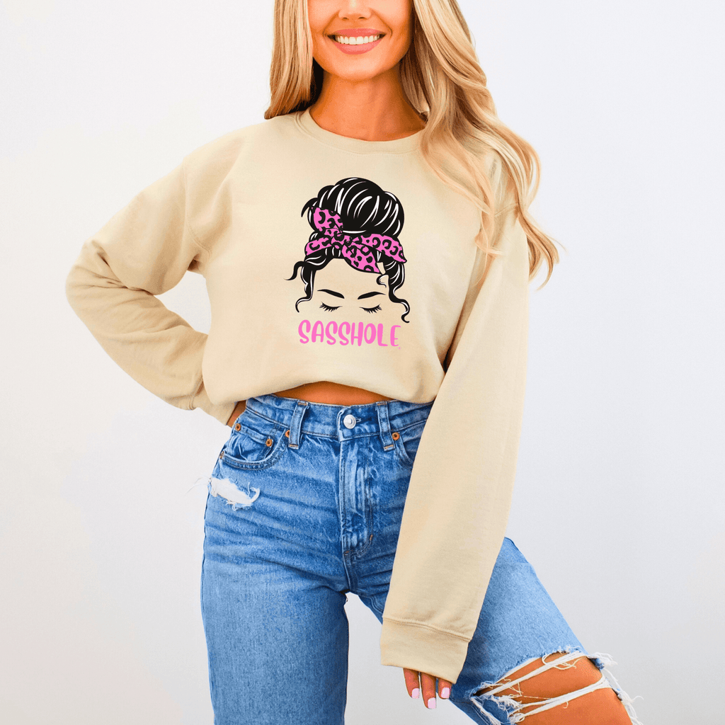 Sasshole® Icon Women's Sweatshirt - Fierce & Fabulous - Funny Graphic Tee by Sasshole® Clothing