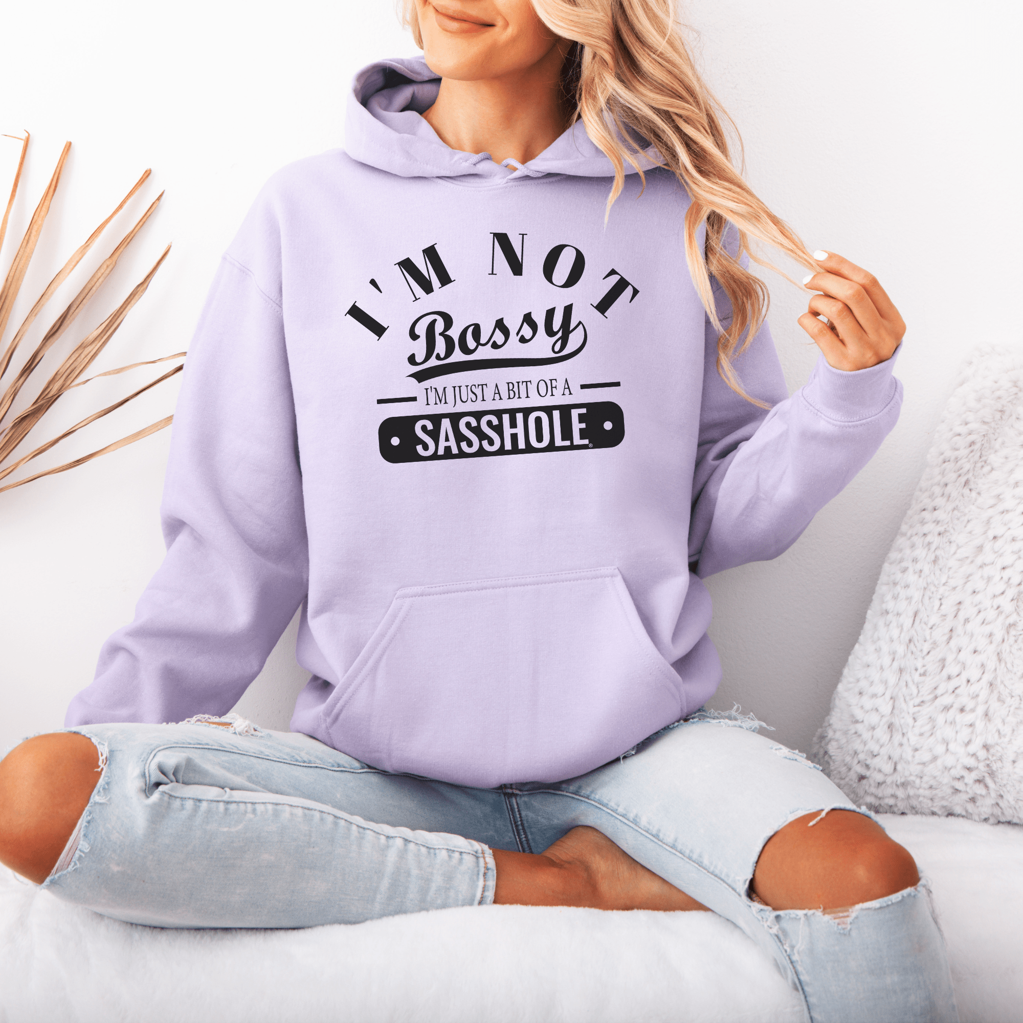 Image of Sasshole® in Charge: Not Bossy, Just Honest Women's Hoodie - Funny Graphic Tee by Sasshole® Clothing