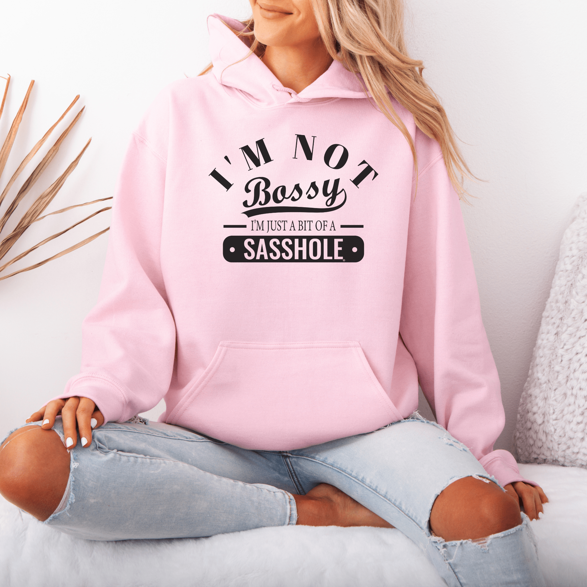 Image of Sasshole® in Charge: Not Bossy, Just Honest Women's Hoodie - Funny Graphic Tee by Sasshole® Clothing