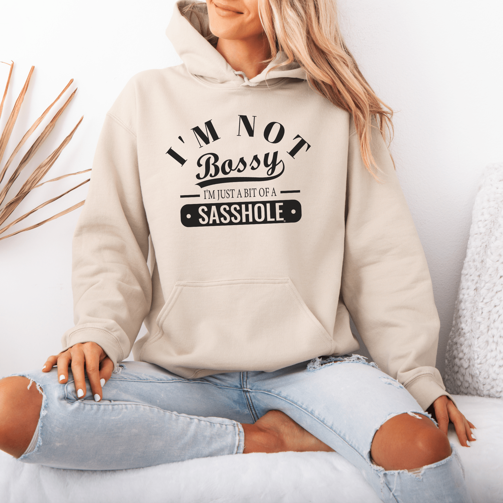 Image of Sasshole® in Charge: Not Bossy, Just Honest Women's Hoodie - Funny Graphic Tee by Sasshole® Clothing