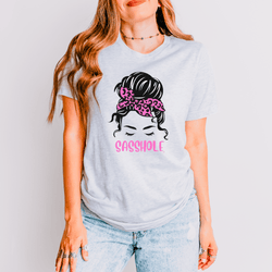 Image of Sasshole® Leopard Bandana T-Shirt - Bold, Chic, and Sassy Style - Funny Graphic Tee by Sasshole® Clothing