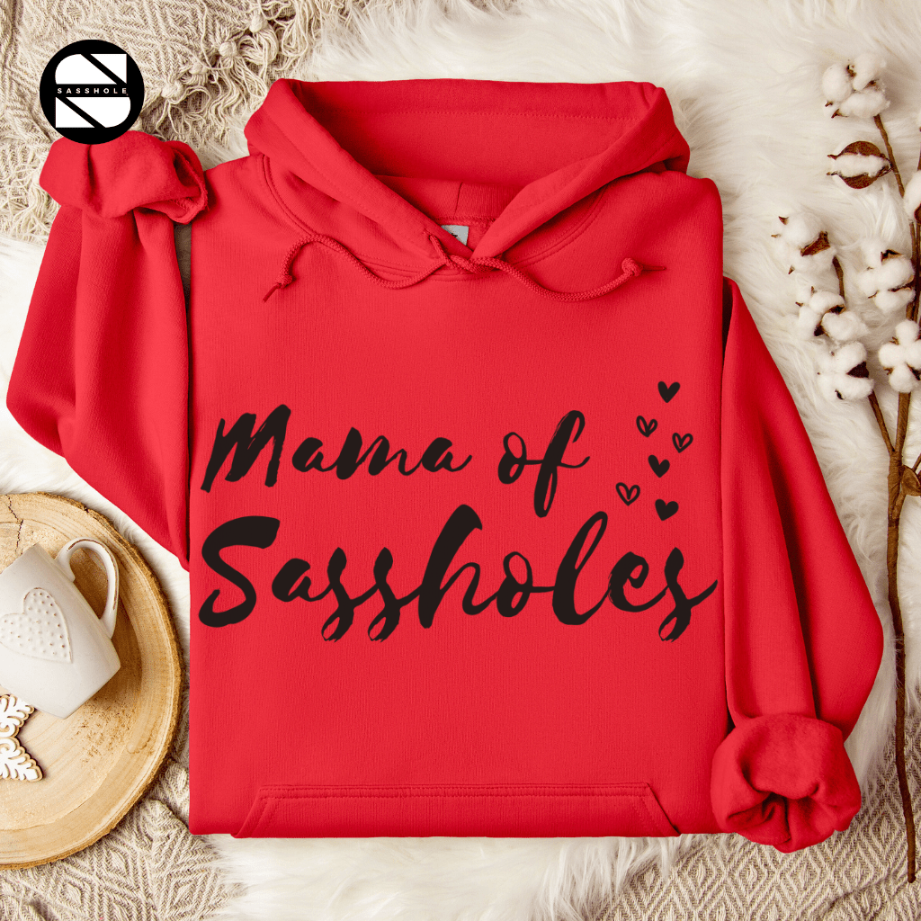 Image of Sasshole® Mom Vibes: Comfy & Stylish Women's Hoodie - Funny Graphic Tee by Sasshole® Clothing