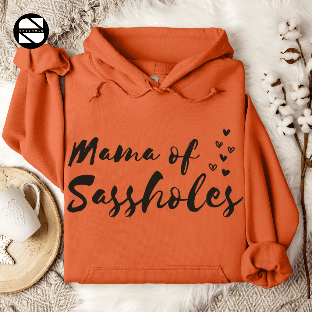 Image of Sasshole® Mom Vibes: Comfy & Stylish Women's Hoodie - Funny Graphic Tee by Sasshole® Clothing