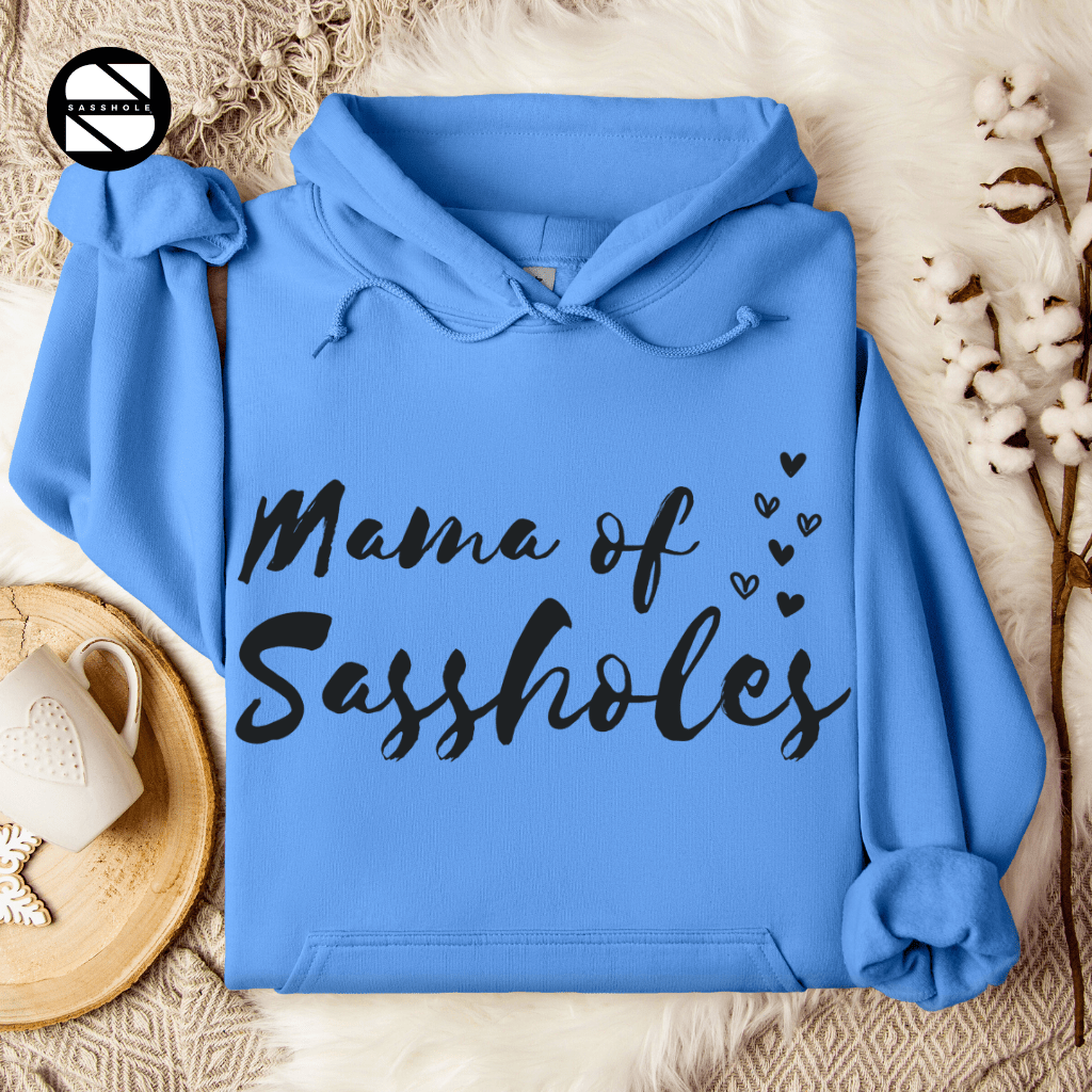 Image of Sasshole® Mom Vibes: Comfy & Stylish Women's Hoodie - Funny Graphic Tee by Sasshole® Clothing
